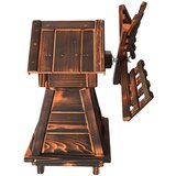  Drvena vrtna vjetrenjača, rotirajuća, ukrasna tamna 60 cm | shoptok.hr