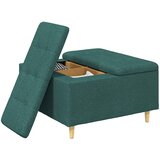  Otoman za pohranu Tamnozelena 80 x 80 x 45 cm tkanina | shoptok.hr