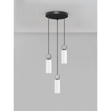 Nova Luce Mat črna lončena viseča svetilka s steklenim senčilom ø 25 cm Filomena – | Shoptok.si
