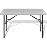 Sklopivi vrtni stol 122 cm HDPE bijeli | shoptok.hr
