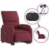  Električni masažni naslonjač na podizanje od tkanine boja vina | shoptok.hr