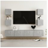  6-dijelni set TV ormarića siva boja betona drveni | shoptok.hr