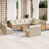  13-dijelni set vrtnih sofa s jastucima poliratan Bež | shoptok.hr