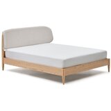 Kave Home Bež/u prirodnoj boji bračni krevet od čvrste jeseni s podnicom 180x200 cm Octavia – | shoptok.hr