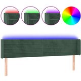  The Living Store LED posteljno vzglavje temno zeleno 183x16x78/88 cm žamet - LED Vzglavje, (21448495) | Shoptok.si