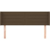  Uzglavlje s ušima tamnosmeđe 147x16x78/88 cm od tkanine | shoptok.hr