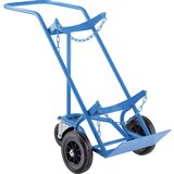 eurokraft pro voziček za jeklenke in plinske jeklenke, za 1 jeklenko do Ø 380 mm, s podpornim kolesom, kolesa iz polne gume Cene