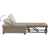  Sofa postelja Taupe 194 x 67 x 82 cm Mikrovlakna, (5000138559) | Shoptok.si