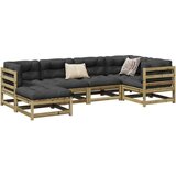  6-dijelni set vrtnih sofa od impregnirane borovine s jastucima | shoptok.hr
