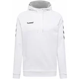 Hummel Sportska sweater majica siva melange / crna / bijela