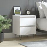 The Living Store Nočna omarica bela 40x35x50 cm inženirski les - Nočna Omarica, (21433856) | Shoptok.si
