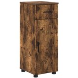 vidaXL Kopalniška omarica s predalom Dimljeni hrast 30 x 35 x 80 cm | Shoptok.si