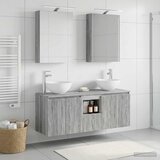  Set ormarića za kupaonicu 5 kom. Siva Sonoma Konstruirano drvo | shoptok.hr