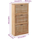 Ormarić za pohranu cipela od masivne orahovine 55 x 20 x 104 cm | shoptok.hr