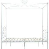  Za krevet s nadstrešnicom bijeli metalni 120 x 200 cm | shoptok.hr