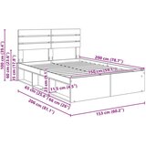  Konstrukcija postelje Star les 150 x 200 cm Masivno borovo les, (5000103123) | Shoptok.si