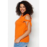 Trendyol Curve Plus Size T-Shirt - Orange - Regular fit Cijene