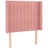  Uzglavlje ružičasto 103x16x118/128 cm baršunasto | shoptok.hr