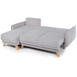 Bonami Selection Svijetlo siva sklopiva/s prostorom za odlaganje kutna garnitura od samta Tori – | shoptok.hr