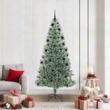  Umjetno Božićno Drvo s Snježnim Flokom i LED Svjetlom 210 cm | shoptok.hr