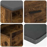  Klupa za hodnik s jastukom Dimljeni Hrast 60 x 38 x 46 cm | shoptok.hr