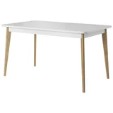Piaski Blagovaonski stol na razvlačenje Nordi PST140 - bijela/hrast