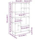  Polica Crni hrast 99 x 35 5 x 176 cm Konstruirano drvo | shoptok.hr