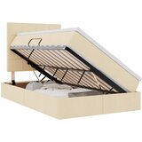 vidaXL Postelja s shranjevanjem krema 120 x 190 cm Umjetno usnje, (5000099557) | Shoptok.si