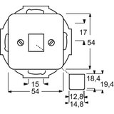 Busch-Jaeger Središčna plošča aws za 1 modularni priključek 2561-214, (20858524) | Shoptok.si