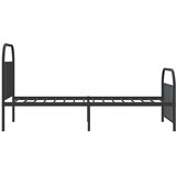 Metalni okvir kreveta uzglavlje i podnožje crni 100x190 cm | shoptok.hr