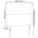  Uzglavlje ružičasto 80x5x118/128 cm baršunasto | shoptok.hr