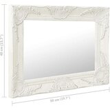 Zidno ogledalo u baroknom stilu 50 x 40 cm bijelo | shoptok.hr