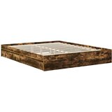  Postelja s shranjevanjem z vzglavjem Dimljeni oreh 160 x 200 cm, (5000105451) | Shoptok.si