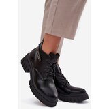 Boto Low Insulated Women's Ankle Boots on Block with Decorative Strap Black Therisse | Shoptok.si