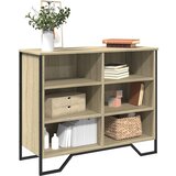 vidaXL Komoda dimljeni hrast 91x35,5x74,5 cm inženirski les Cene