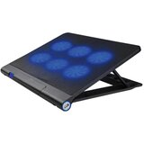  Podloga za hlađenje za laptop, 6 ventilatora, 2x USB, crna Cene