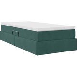 Krevet s madracem i skladištem Tamnozelena 90 x 200 cm Baršun | shoptok.hr
