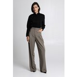 Legendww ženske maslinasto zelene široke pantalone visokog struka 256-2491-9919-1500 Cene
