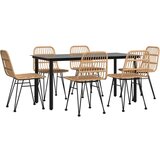  7-dijelni vrtni blagovaonski set od poliratana | shoptok.hr