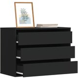 vidaXL Kutna komoda s ladicama crna 80x41x58 cm od konstruiranog drva Cijene