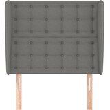  Uzglavlje s ušima tamnosivo 103x23x118/128 cm od tkanine | shoptok.hr