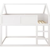 Möbrio Dvonadstropna postelja 90x200cm - s stopnicami - konstrukcija iz masivnega lesa - bela, (22060403) Cene