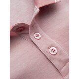 Ombre Melange men's polo shirt with striped collar - rose melange | Shoptok.si