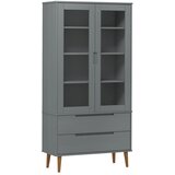  Vitrina MOLDE siva 90 x 35 x 175 cm od masivne borovine | Eponuda.ba