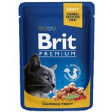 Brit Premium Cat komadići u umaku s lososom i pastrvom, vrećica 100 g Cijene