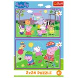 Trefl Puzzle Peppa na igralištu – 2 x 24 dijela | shoptok.hr