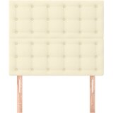  Uzglavlje krem boje 100x5x118/128 cm umjetna koža | shoptok.hr
