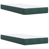  Podesivi krevet s madracem 2 pcs Tamnozelena Baršun - Tamnozelena 160 x 200 cm Kristal s dugmadima | shoptok.hr
