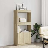 vidaXL Visoka komoda boja hrasta 63x33x140 cm od konstruiranog drva | shoptok.hr
