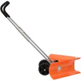 vidaXL Kotna lopata za sneg z raztegljivim ročajem oranžna jeklo | Shoptok.si